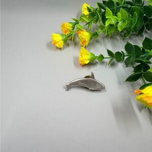 Vintage Orca Whale Minimalist Brooch Pin